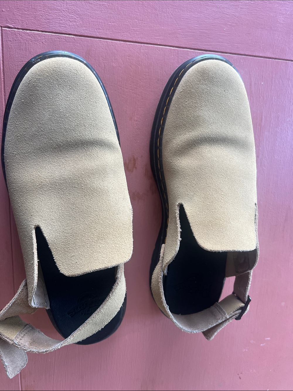 Dr. Martens Kids Beige Suede Chelsea-Style Slip-On Boots